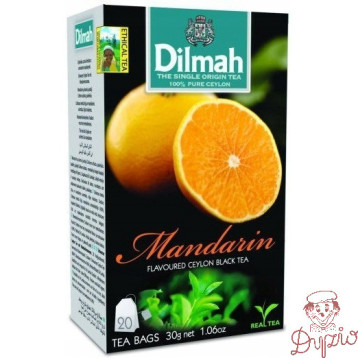 Herbata DILMAH (20 torebek) czarna z aromatem MANDARYNKA