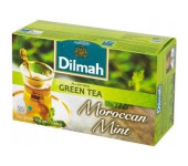 Herbata DILMAH (20 torebek) zielona z liśćmi mięty MOROCCAN GREEN TEA