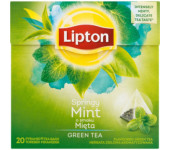 Herbata LIPTON PIRAMID (20 torebek) zielona z miętą GREEN TEA INTENSE MINT
