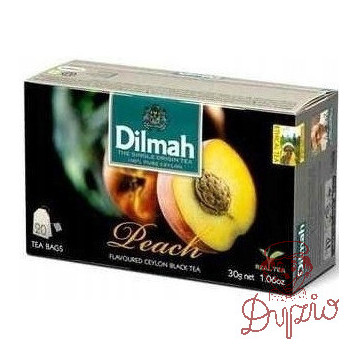 Herbata DILMAH (20 torebek) czarna z aromatem Brzoskwinia