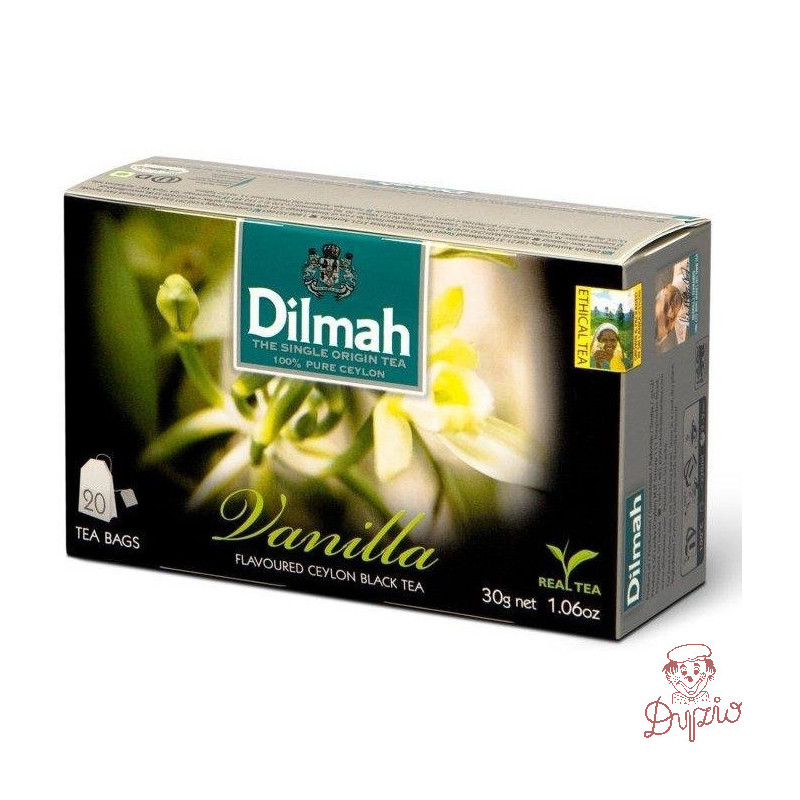 Herbata DILMAH (20 torebek) czarna z aromatem Wanilii