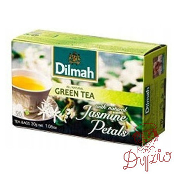 Herbata DILMAH (20 torebek) zielona z kwiatem jaśminu