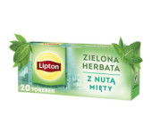 Herbata LIPTON (20 torebek) zielona z nutą mięty GREEN MINT