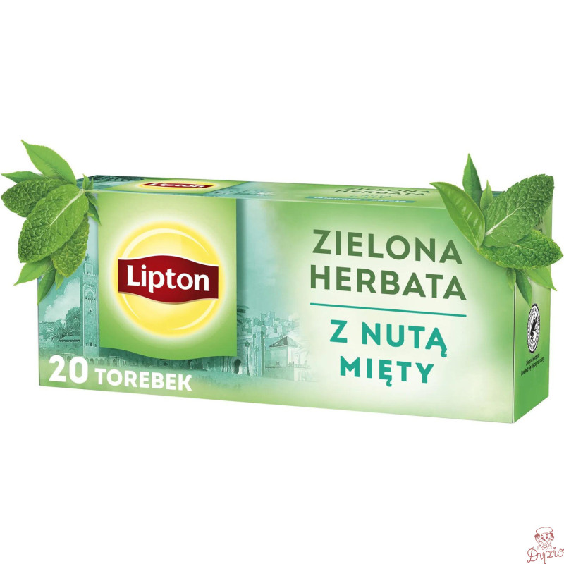 Herbata LIPTON (20 torebek) zielona z nutą mięty GREEN MINT