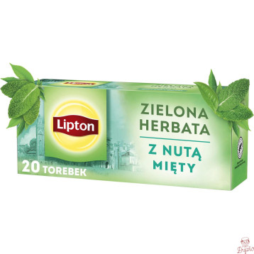 Herbata LIPTON (20 torebek) zielona z nutą mięty GREEN MINT
