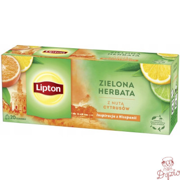 Herbata LIPTON (20 torebek) zielona z nutą cytrusów GREEN CITRUS