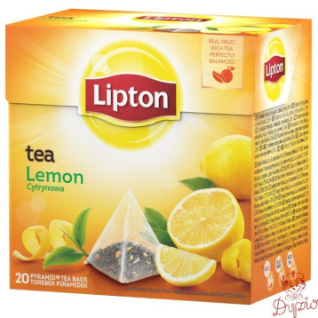 Herbata LIPTON PIRAMID (20 torebek) czarna z aromatem cytryna