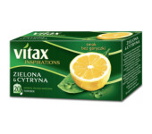 Herbata VITAX INSPIRATIONS (20 torebek) zielona z cytryną 30g zawieszka