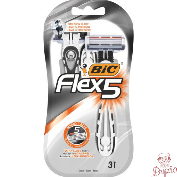 Maszynka do golenia BIC FLEX5 blister 3sztuki