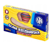 Glina rzeźbiarska masa plastyczna 520g naturalna beżowa 83810900 ASTRA
