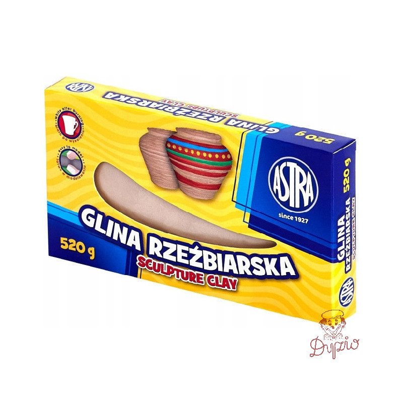 Glina rzeźbiarska masa plastyczna 520g naturalna beżowa 83810900 ASTRA