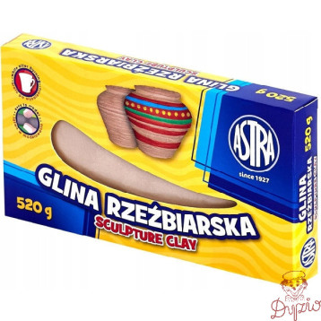 Glina rzeźbiarska masa plastyczna 520g naturalna beżowa 83810900 ASTRA