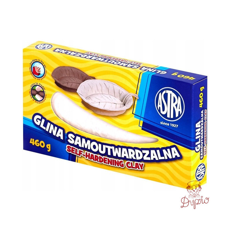 Glina rzeźbiarska samoutwardzalna masa plastyczna 460g biała 83810908 ASTRA