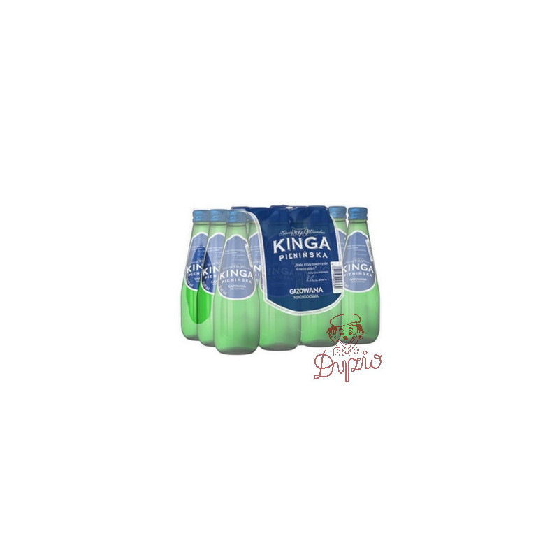 Woda mineralna KINGA PIENIŃSKA 0,3l (12szt) gazowana butelka szkło