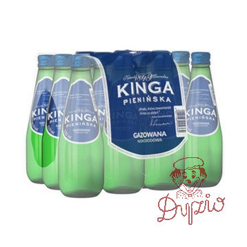 Woda mineralna KINGA PIENIŃSKA 0,3l (12szt) gazowana butelka szkło