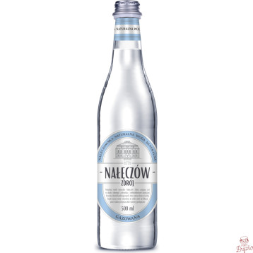 Woda mineralna NAŁĘCZÓW ZDRÓJ 0.5L (12 sztuk) gazowana w szkle bez kaucji