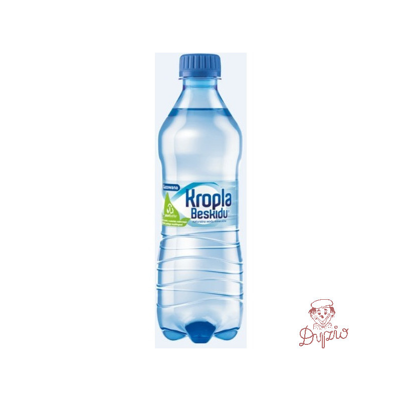 Woda KROPLA BESKIDU 0.5L (12szt) gazowana butelka PET z kaucją
