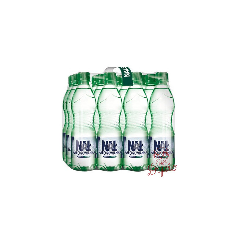 Woda mineralna NAŁĘCZOWIANKA 0.5L (12szt) mocniejszy gaz z kaucją