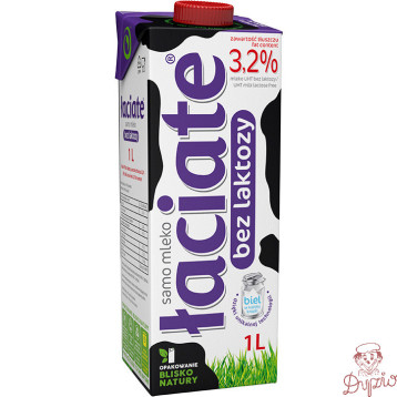 Mleko ŁACIATE UHT 3,2% 1l bez laktozy