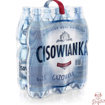 Woda mineralna CISOWIANKA 1.5L (6szt) gazowana z kaucją