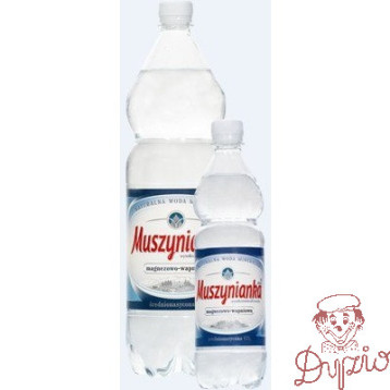 Woda MUSZYNIANKA 1,5L (6szt) wysokozmineralizowana średnionasycona CO2 z kaucją