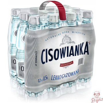 Woda mineralna CISOWIANKA 0.5L (12szt) lekko gazowana z kaucją