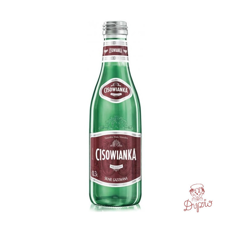 Woda CISOWIANKA 0.3L (24szt) Silny Gaz szkło