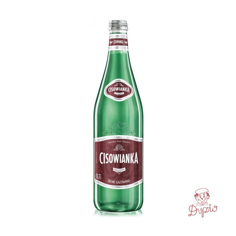 Woda CISOWIANKA 0.7L (12szt) Silny gaz szkło