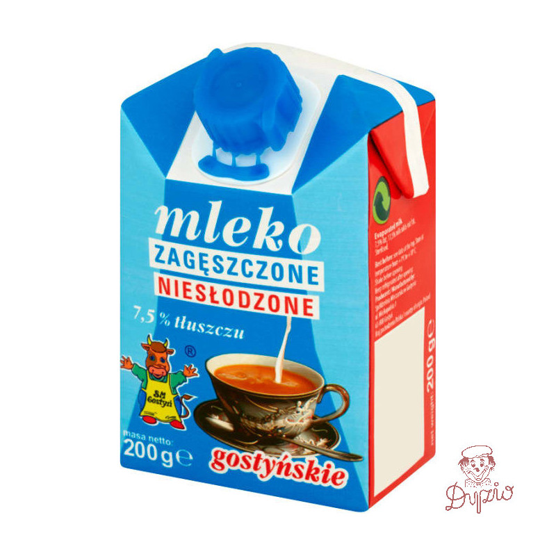 Mleko GOSTYŃ 200g niesłodzone zagęszczone 7.5%