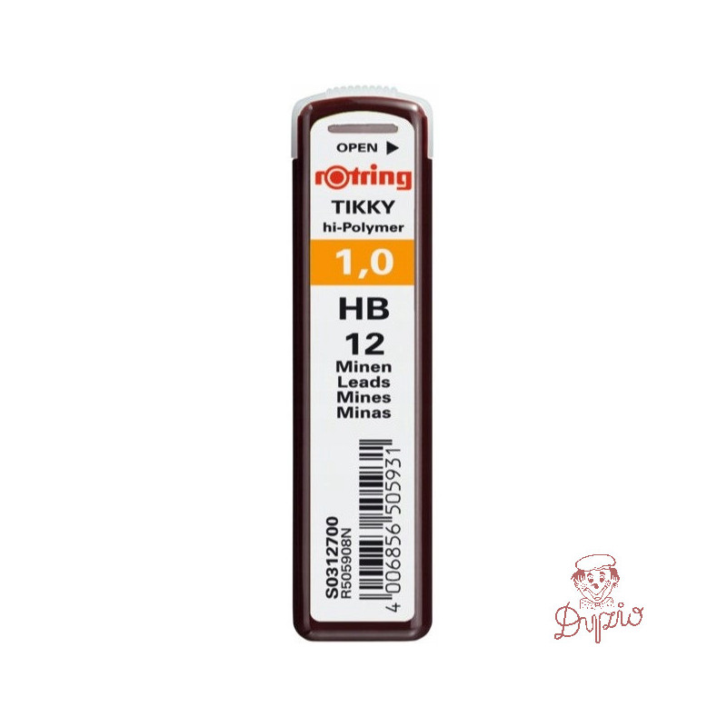 Grafity 1,0mm HB do ołówków automatycznych ROTRING S0312700