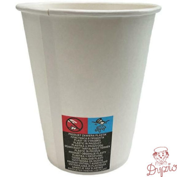 Kubek papierowy biały 300ml/12oz (max350ml) (50szt) GM120OZCARB śr.90mm THINK`N GREEN