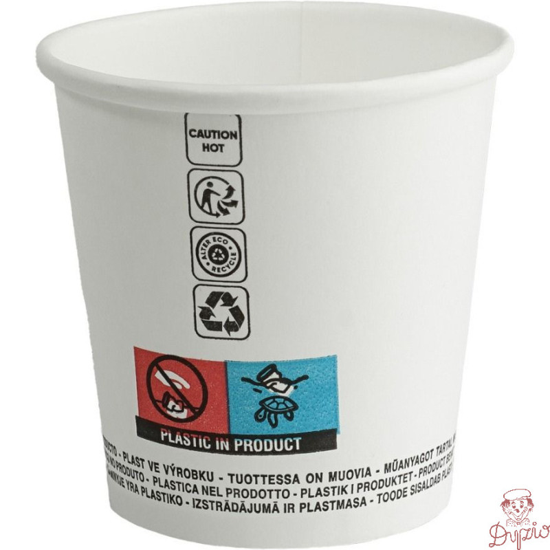 Kubek papierowy biały 100ml/4oz (max 120ml) (50szt) śr.63mm GM4OZCARB