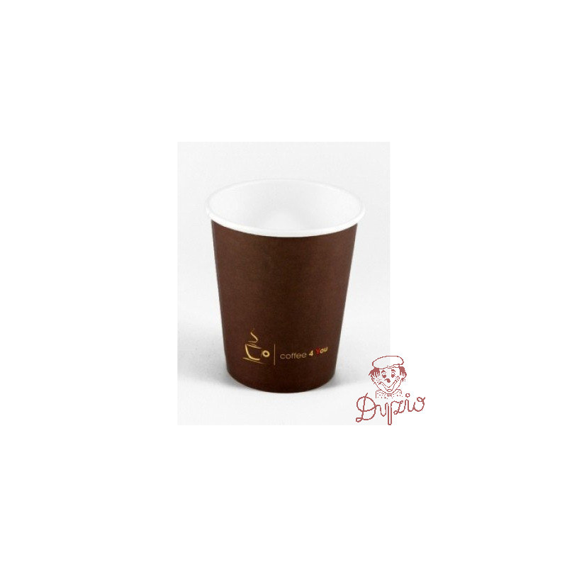 Kubek papierowy 150ml z nadrukiem COFFEE 4 YOU (100) 70mm 221.507b