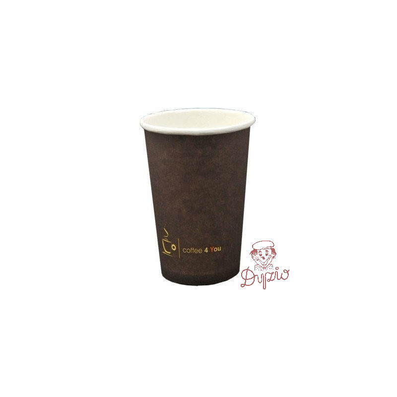 Kubek papierowy 300ml (50szt) śr.85mm z nadrukiem COFFEE 4 YOU 223.008