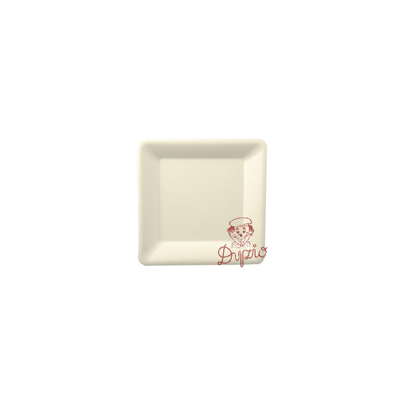 Talerz z trzciny cukrowej kwadratowy 16x16cm biały (50szt) 29303/3221