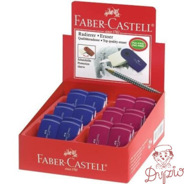 Gumka SLEEVE mini czerwono-niebieska 182411 FABER-CASTELL