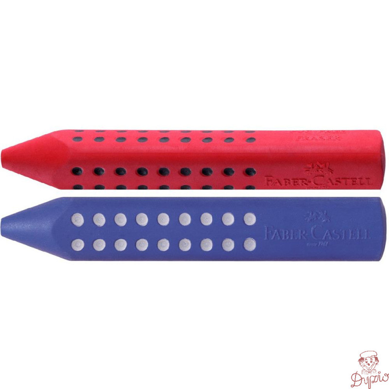 Gumka grip 2001 niebieska/czerwona 187101 FABER-CASTELL
