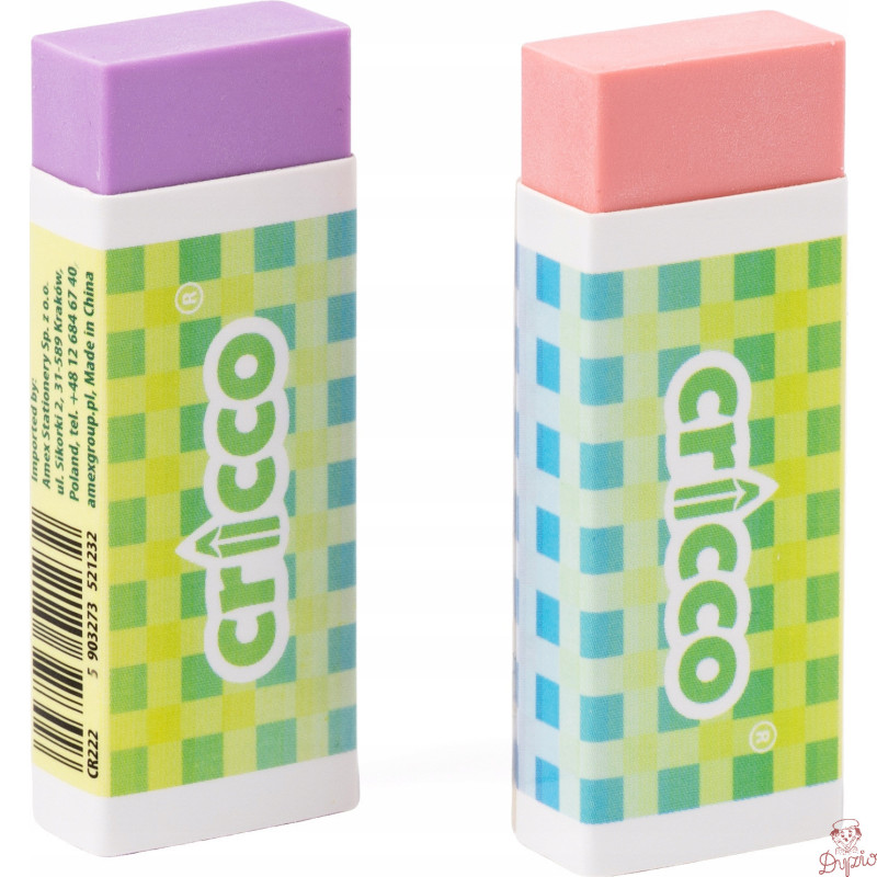 Gumka do ścierania pastelowa CRICCO pvc-free CR222