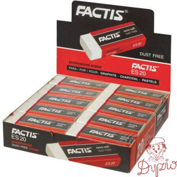 Gumka do ścierania EXTRA SOFT (20szt.) ES-20 FACTIS