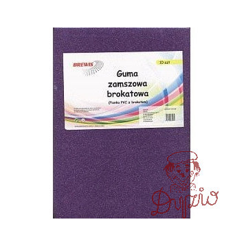 Guma zamszowa A5 10 kol. brokat samoprzylepna GK510B BREWIS