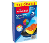 Gąbka VILEDA PUR ACTIVE Colours 7x15cm (3+1 szt) 4kolory 4032052