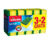 Gąbka do zmywania VILEDA Tip Top 9,5x7cm (3+2 szt) żółta