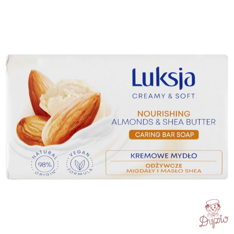 Mydło w kostce LUKSJA 90g o zapachu MIGDAŁ I MASŁO SHEA