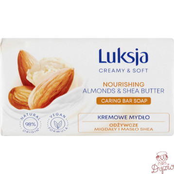Mydło w kostce LUKSJA 90g o zapachu MIGDAŁ I MASŁO SHEA
