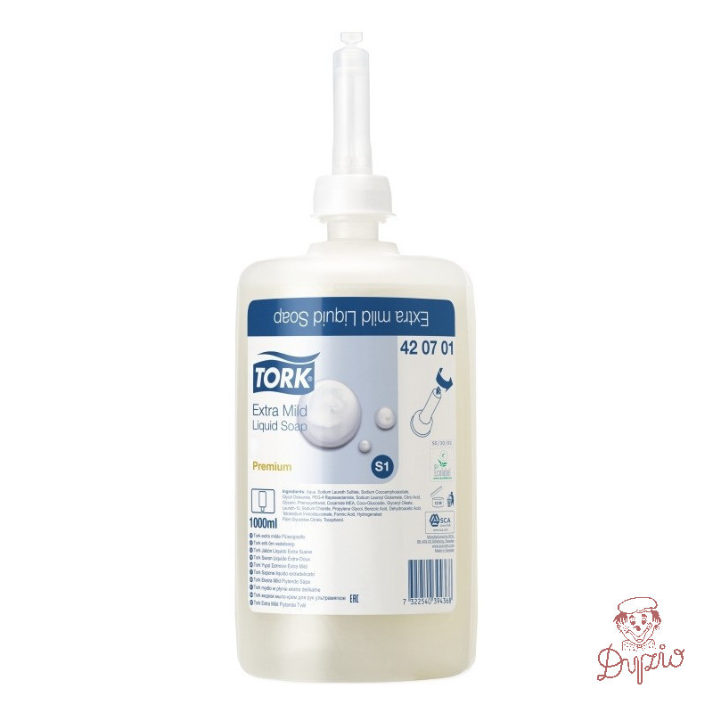Mydło w płynie TORK S1 Premium ekstra 1L białe 420701