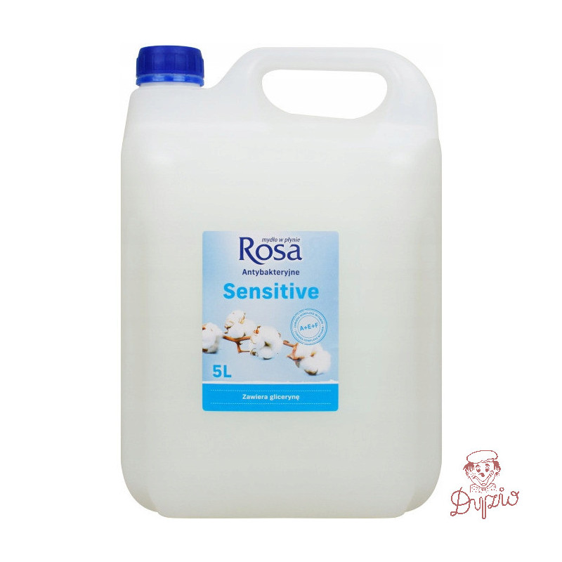 Mydło w płynie 5L ANTYBAKTERYJNE ROSA (białe) Sensitive