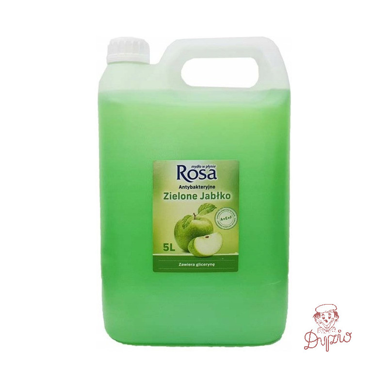 Mydło w płynie 5L ANTYBAKTERYJNE ROSA (zielone) Zielone Jabłko