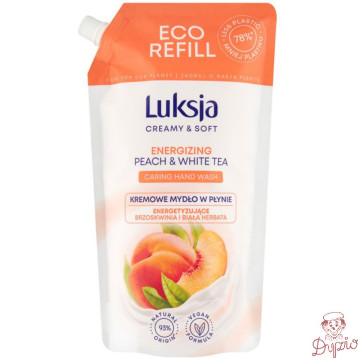 Mydło w płynie LUKSJA uzupełnienie 900ml BRZOSKWINIA I BIAŁA HERBATA