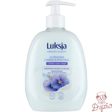 Mydło w płynie z dozownikiem LUKSJA 500ml LINSEED/ Len i mleczko ryżowe