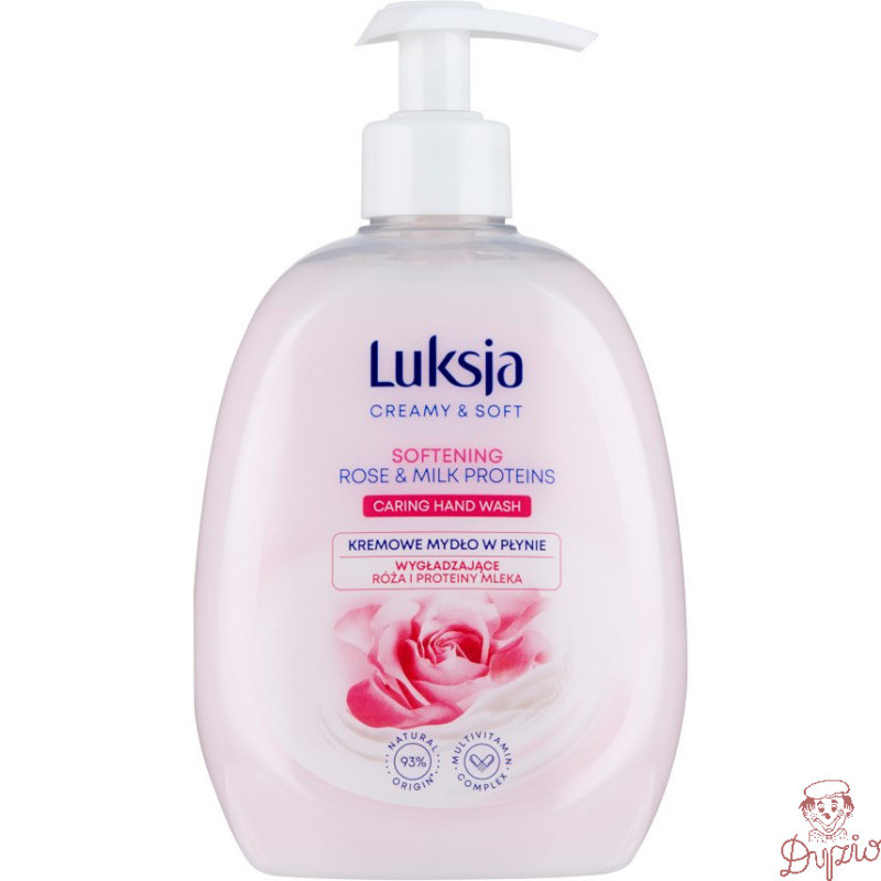 Mydło w płynie z dozownikiem LUKSJA 500ml. RÓŻA
